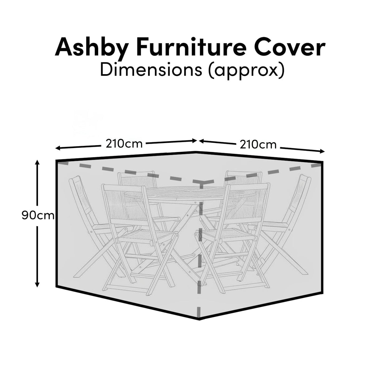 Large Round Garden Furniture Cover - Shiro & Ashby 8 Seater Sets