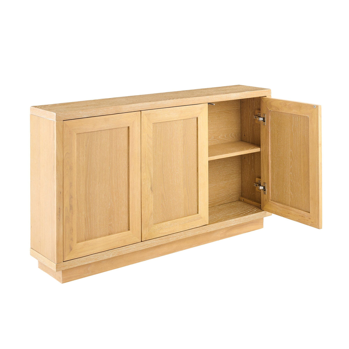 Astrid 3 Door Large Sideboard - Whitewash Oak