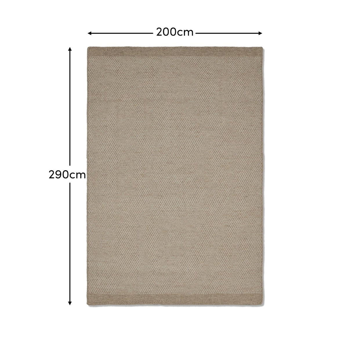 Atcham Sand Wool & Cotton Rug - 200 x 290cm
