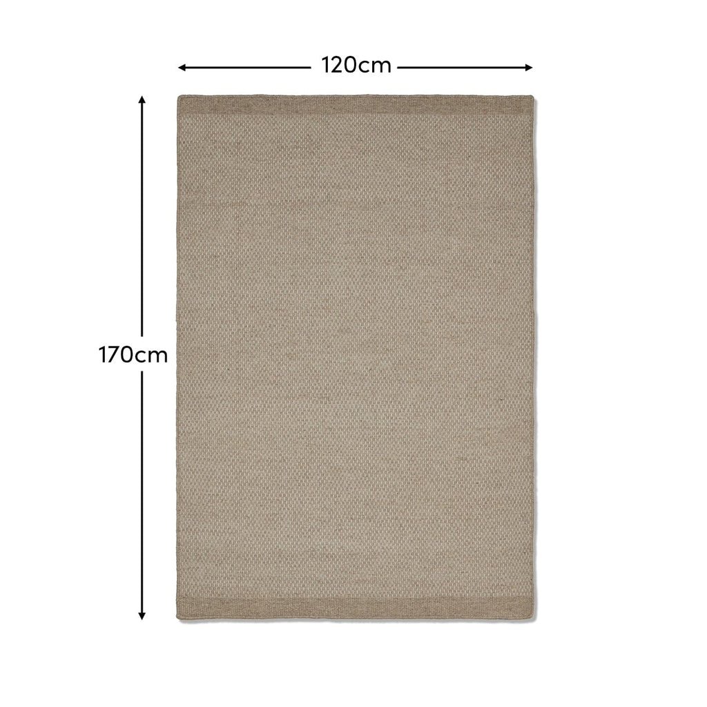 Atcham Sand Wool & Cotton Rug - 120 x 170cm