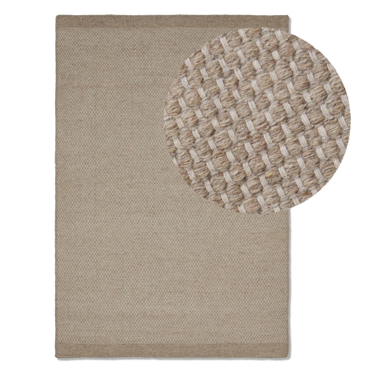 Atcham Sand Wool & Cotton Rug - 120 x 170cm
