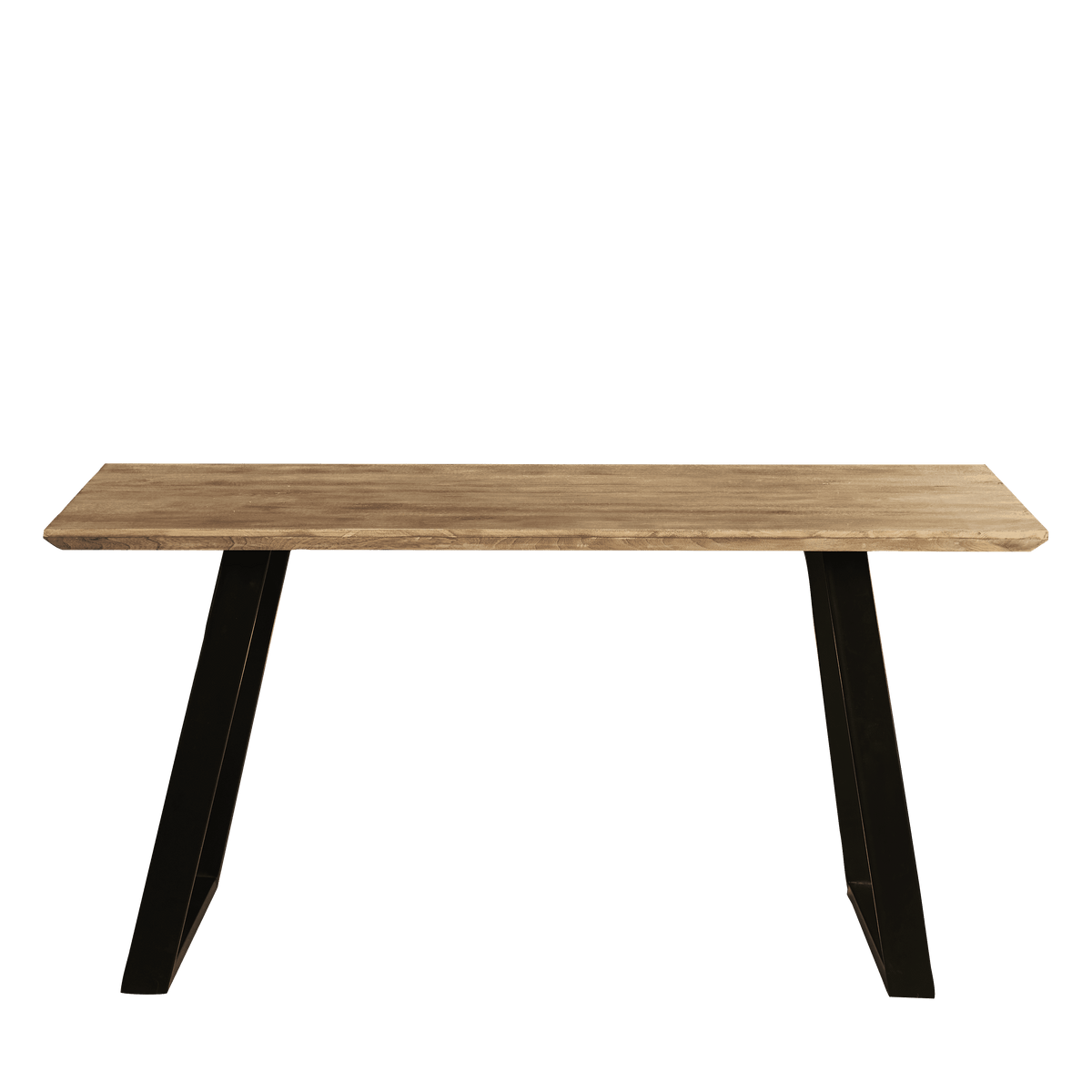 Atlas Chalked Mango Wood Dining Table Set -  6 Seater - Freya Ecru Boucle Dining Chairs - Black Oak Legs