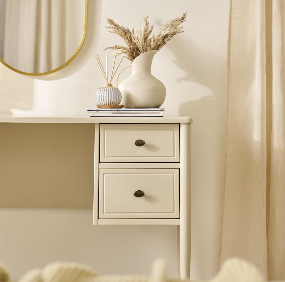 Aubrey Driftwood Dressing Table with Drawers