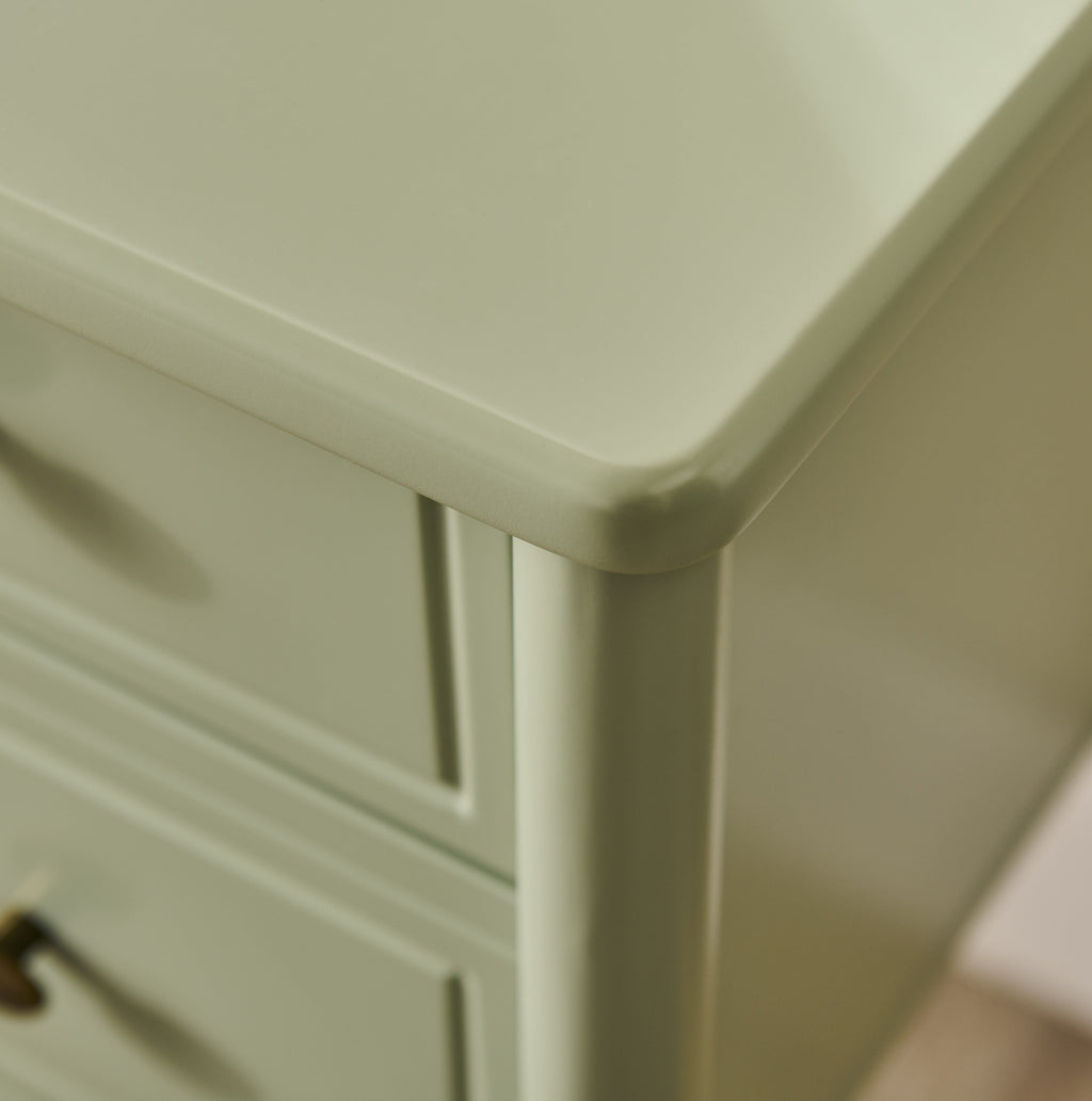 Aubrey Pistachio Green Dressing Table with Drawers