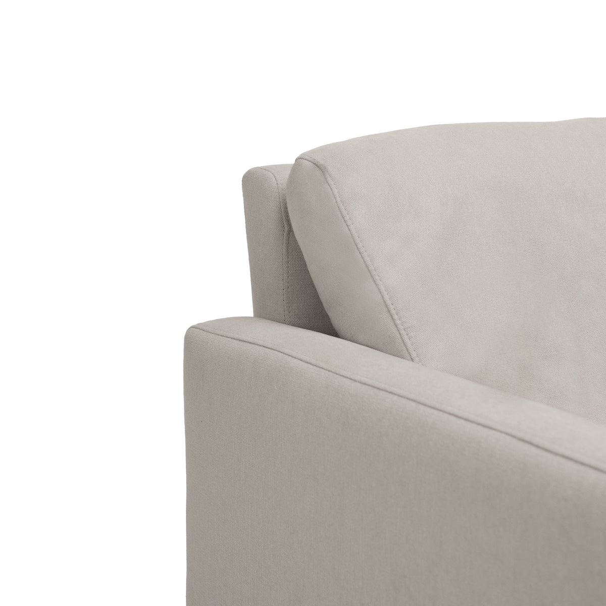Ava Soft Beige Armchair - Pale Oak Legs