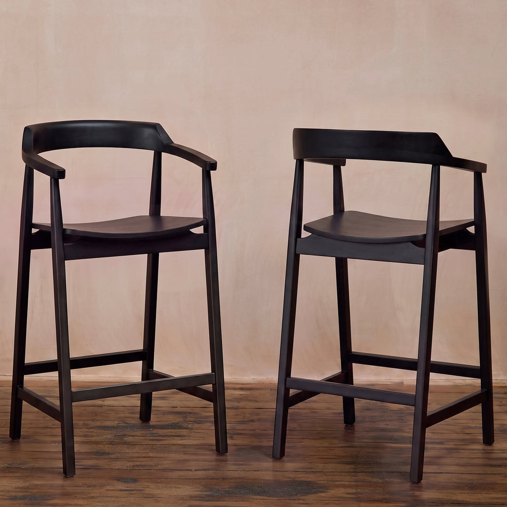 Carter Bar Stool - Black Oak