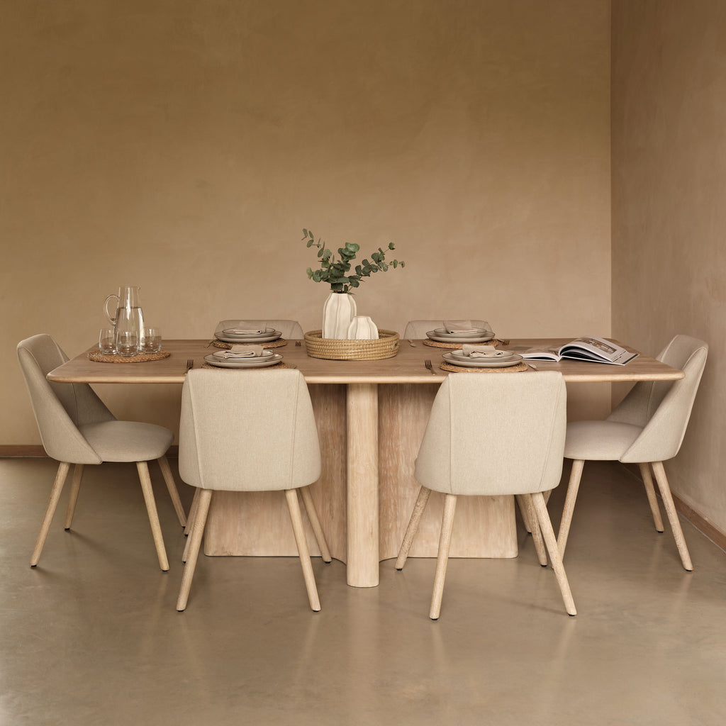 Bastian 220cm Limewash Dining Table