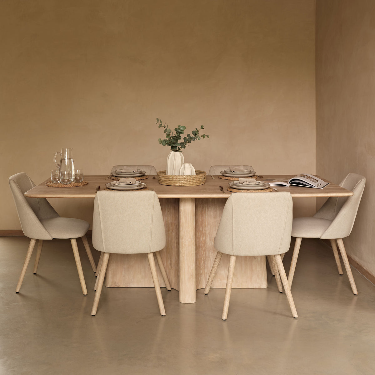 Bastian 220cm Limewash Dining Table