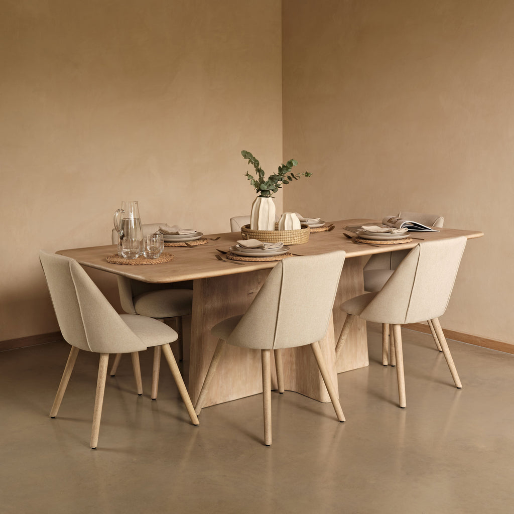 Bastian 220cm Limewash Dining Table
