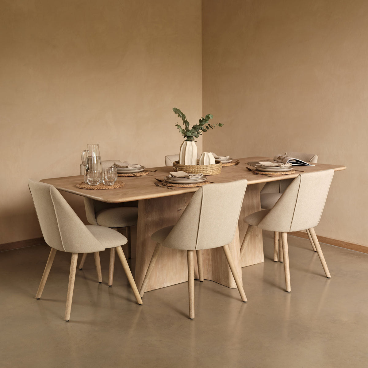 Bastian 220cm Limewash Dining Table