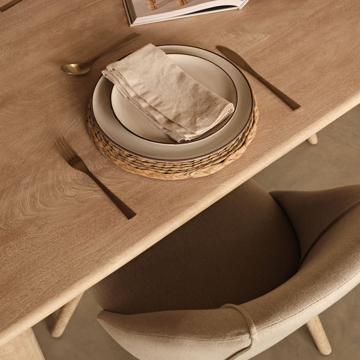 Bastian 220cm Limewash Dining Table