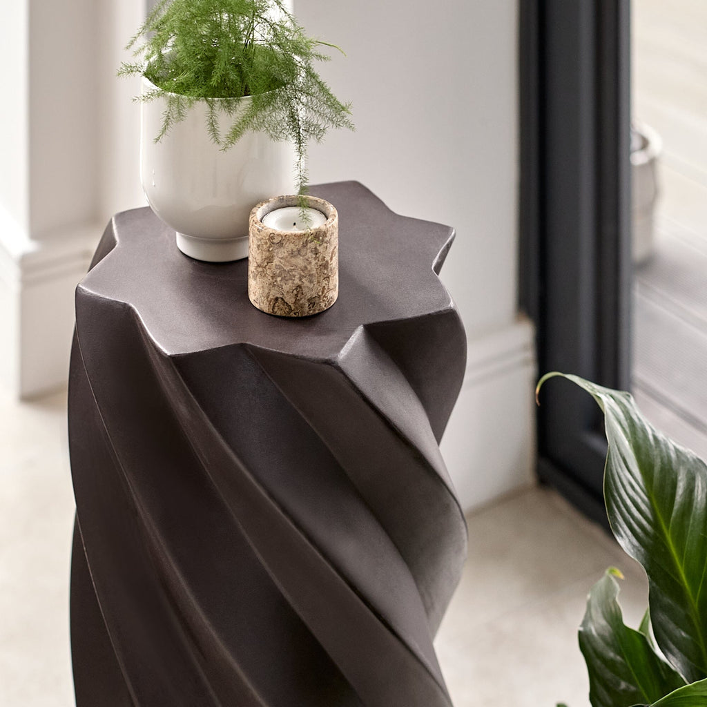 Bianca Black Concrete Side Table