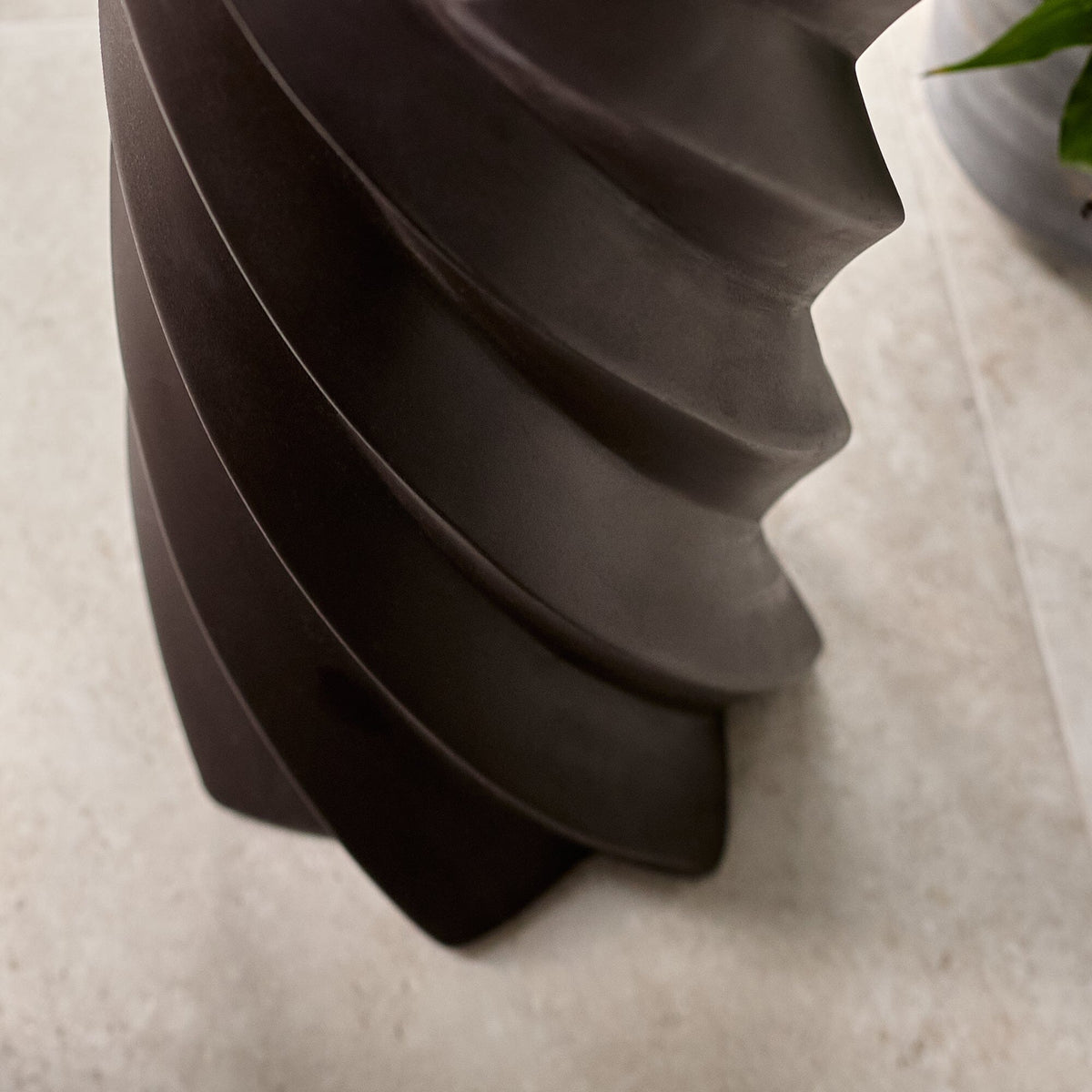 Bianca Black Concrete Side Table
