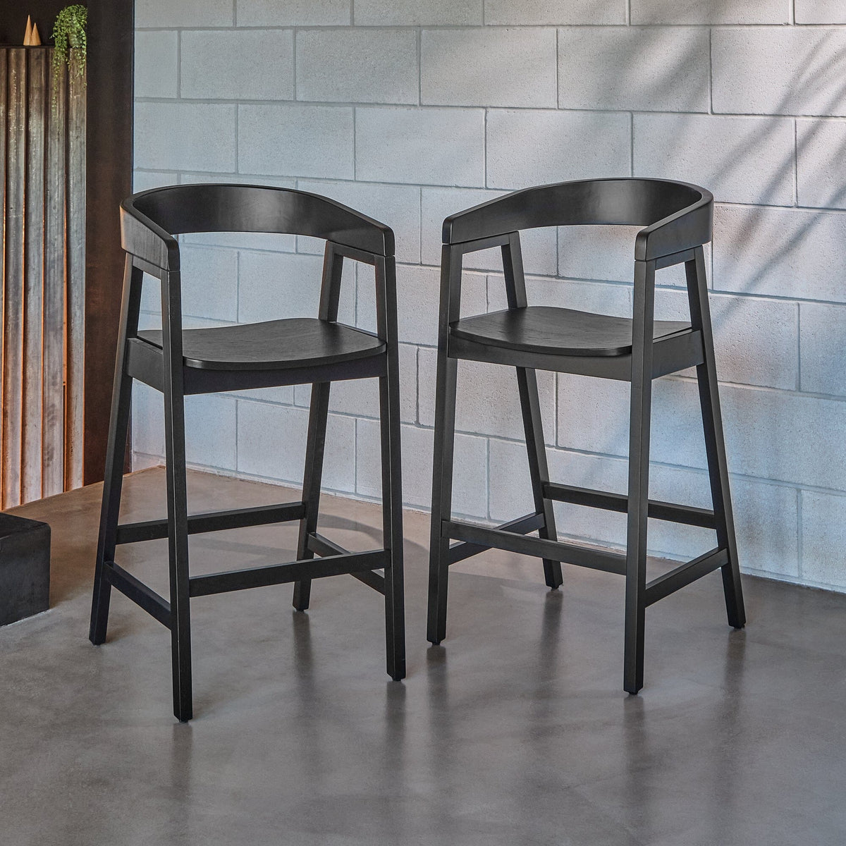 Ella Black Oak Bar Stool