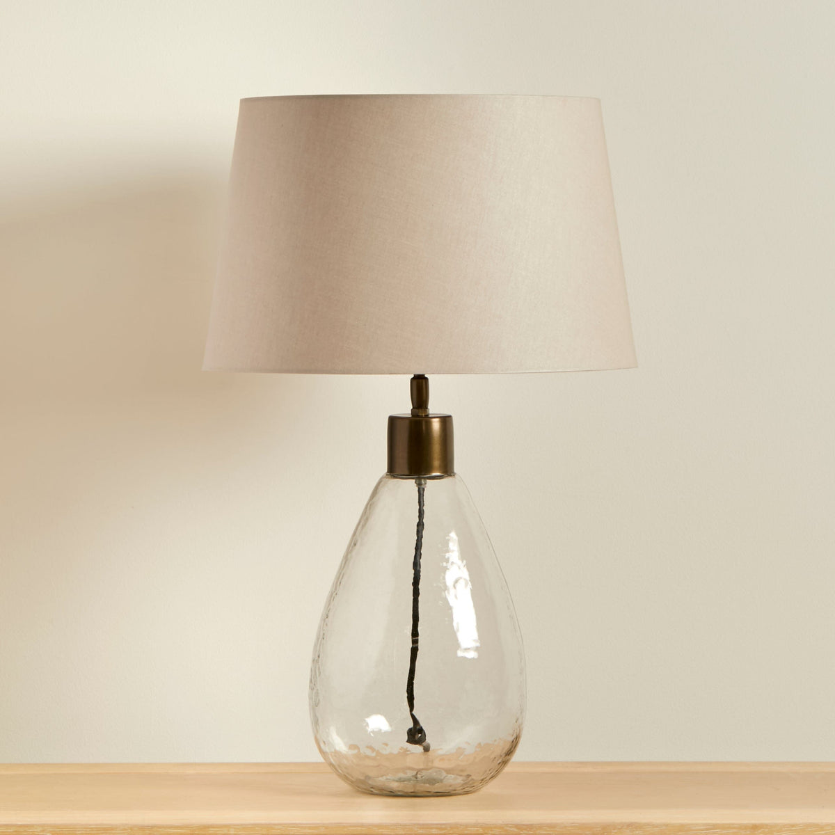 Breamore 30cm Lamp Base - Clear Glass