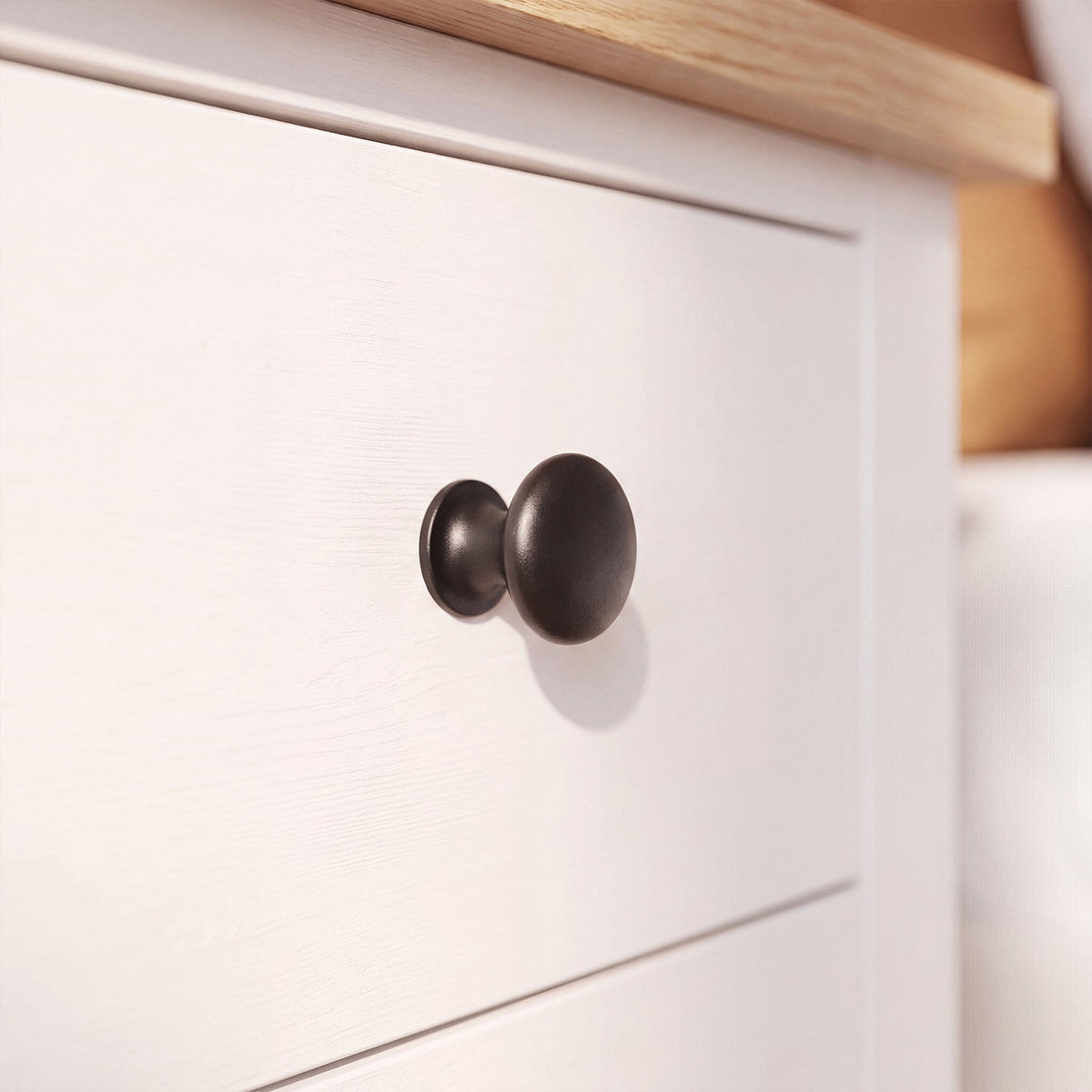 Bampton 3 Drawer Bedside Table - Alabaster White