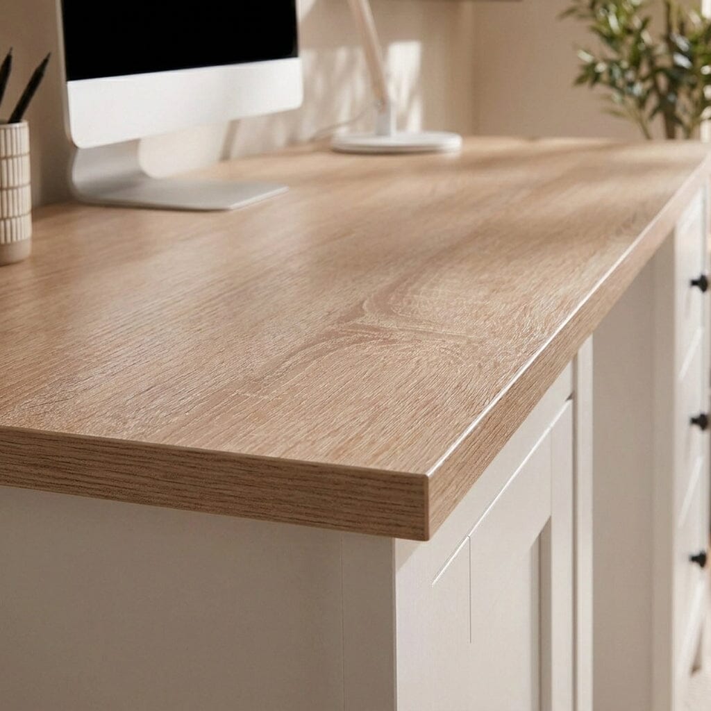 Bampton 3 Drawer Desk - Alabaster White