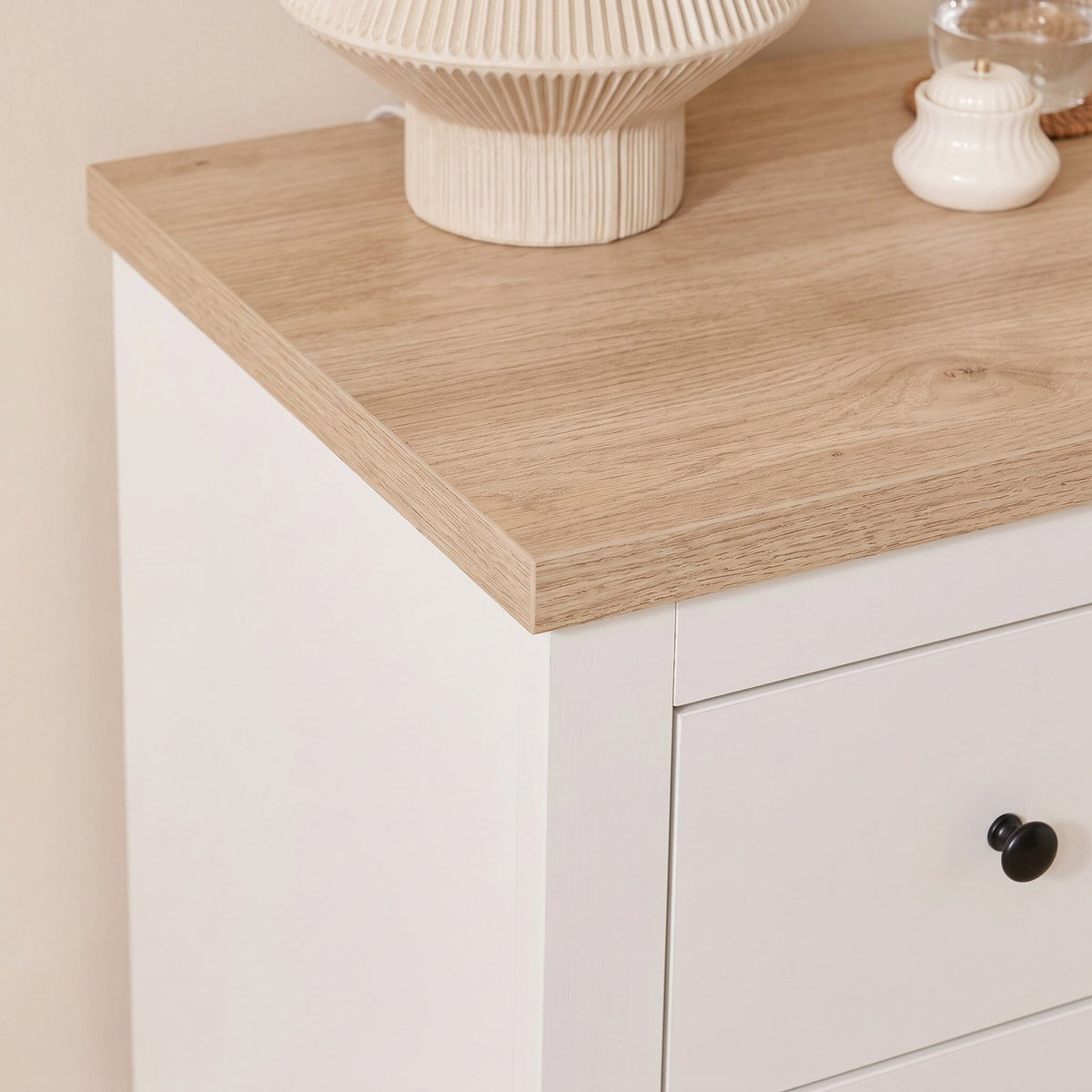 Outlet - Bampton Dressing Table with Drawers - White