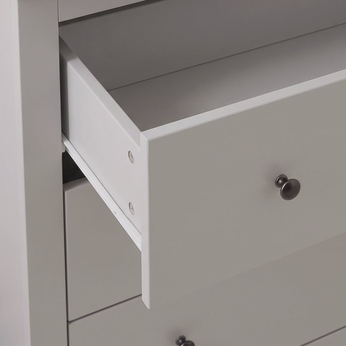 Bampton 4 Drawer Tall Chest of Drawers - Stone Grey