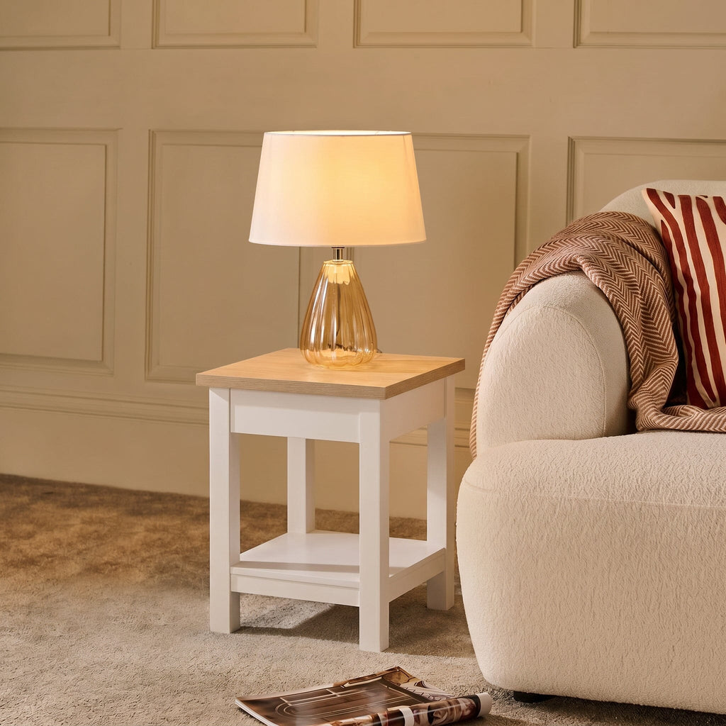 Bampton Alabaster White Side Table