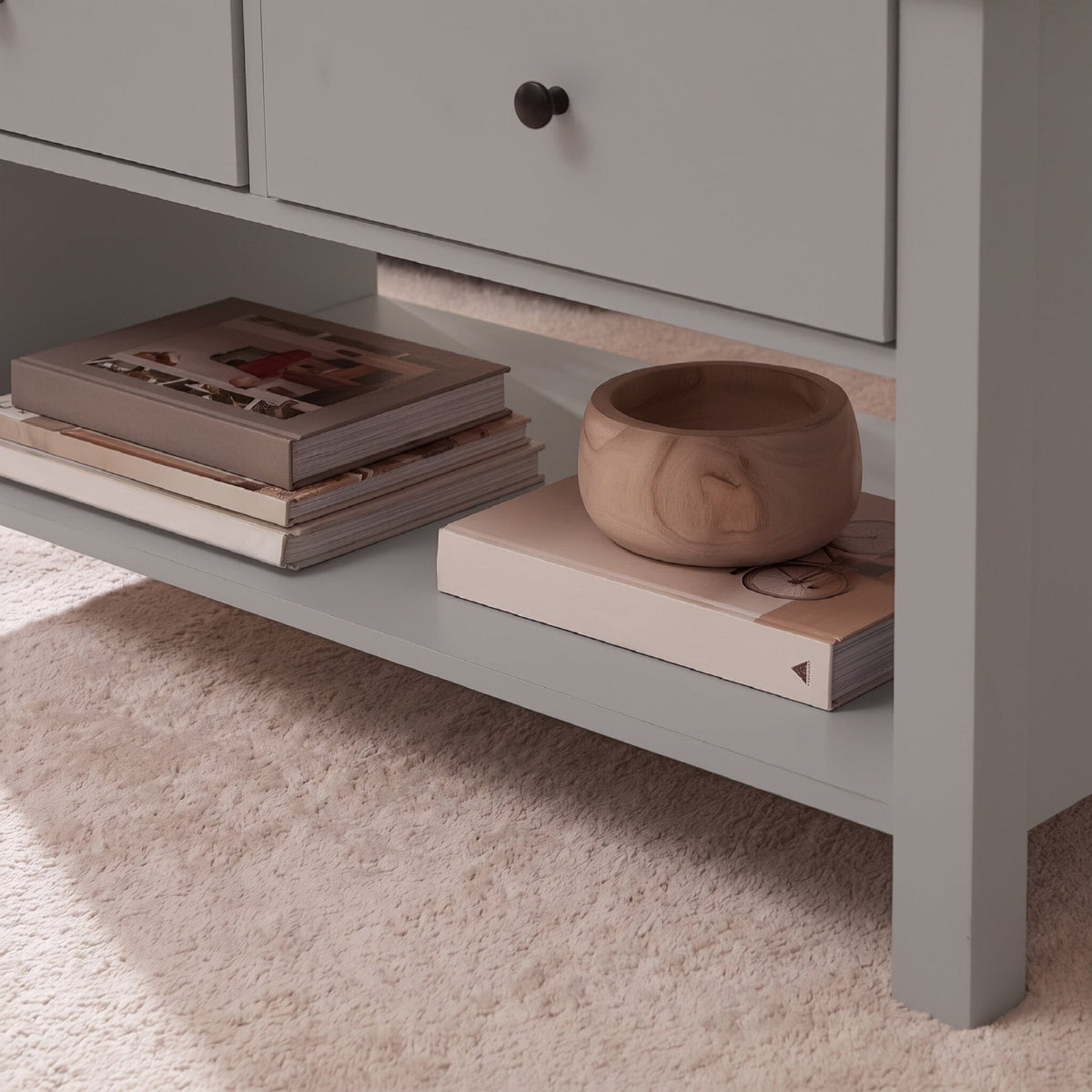 Bampton Stone Grey Coffee Table with Storage
