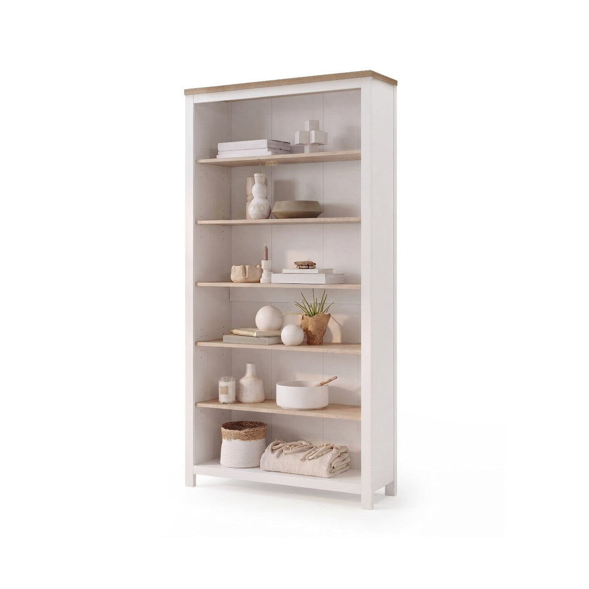 Bampton Alabaster White Tall  Bookcase