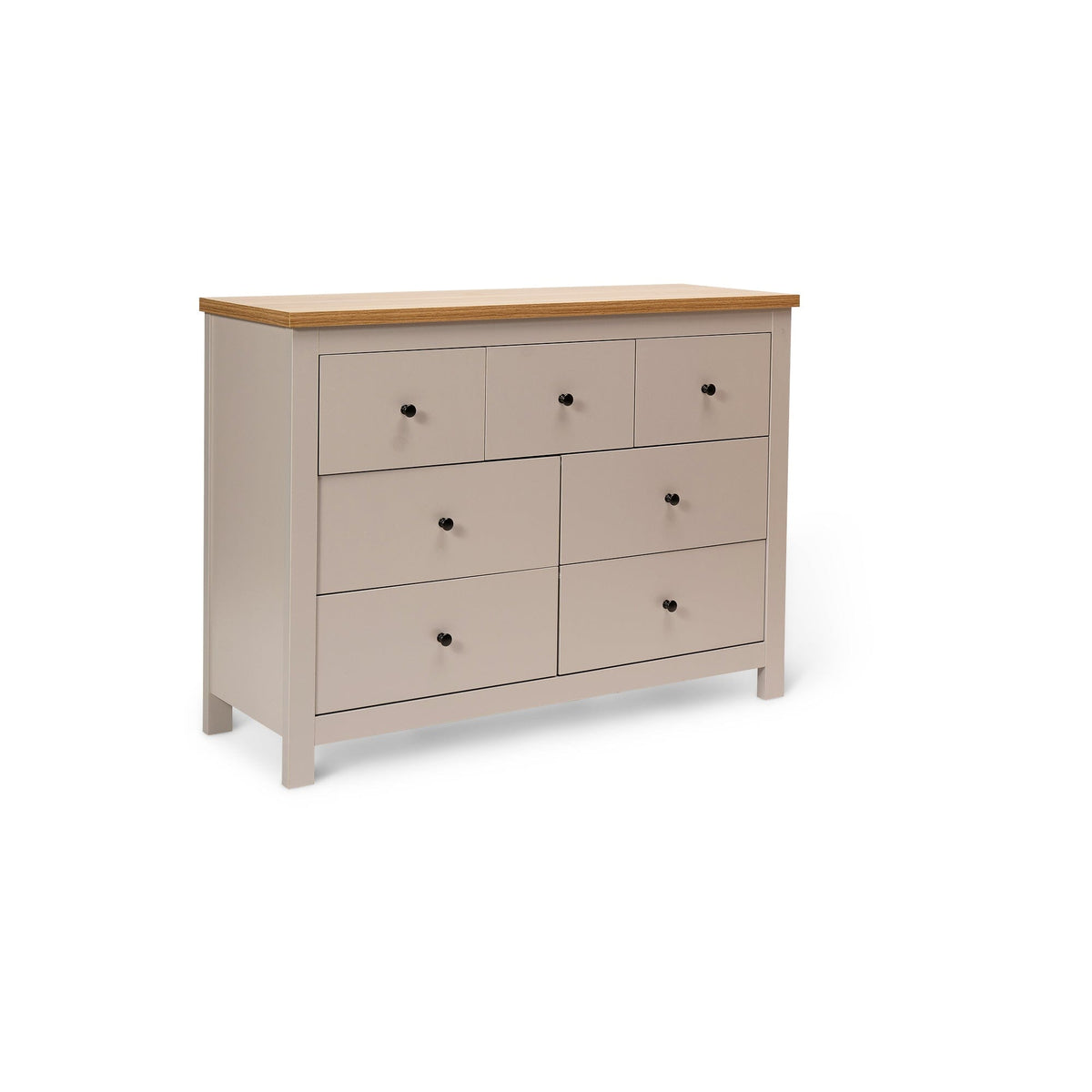 Bampton 7 Drawer Chest of Drawers  - Stone Grey