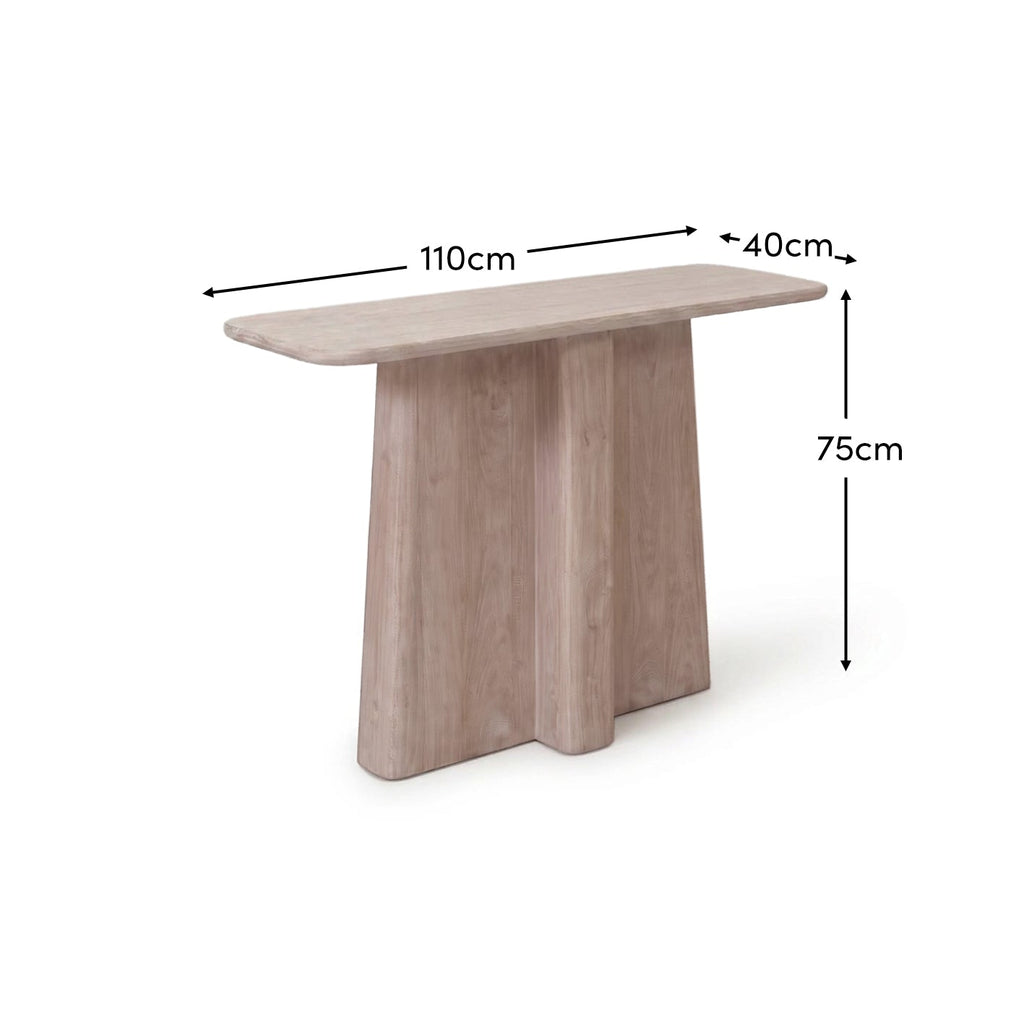 Bastian 110cm Console Table - Limewash