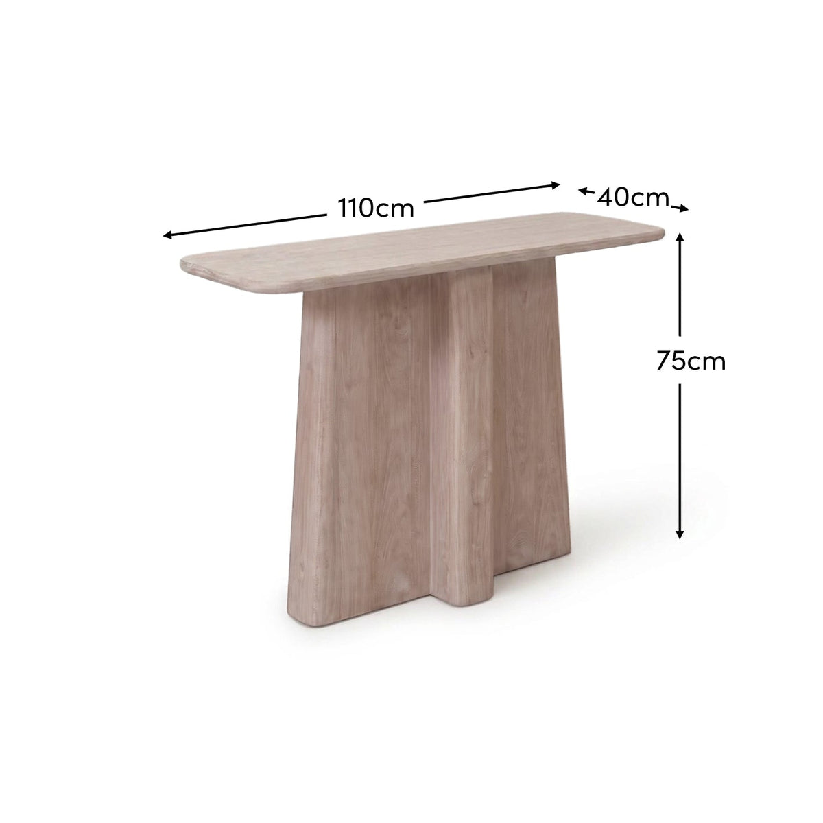 Bastian 110cm Console Table - Limewash