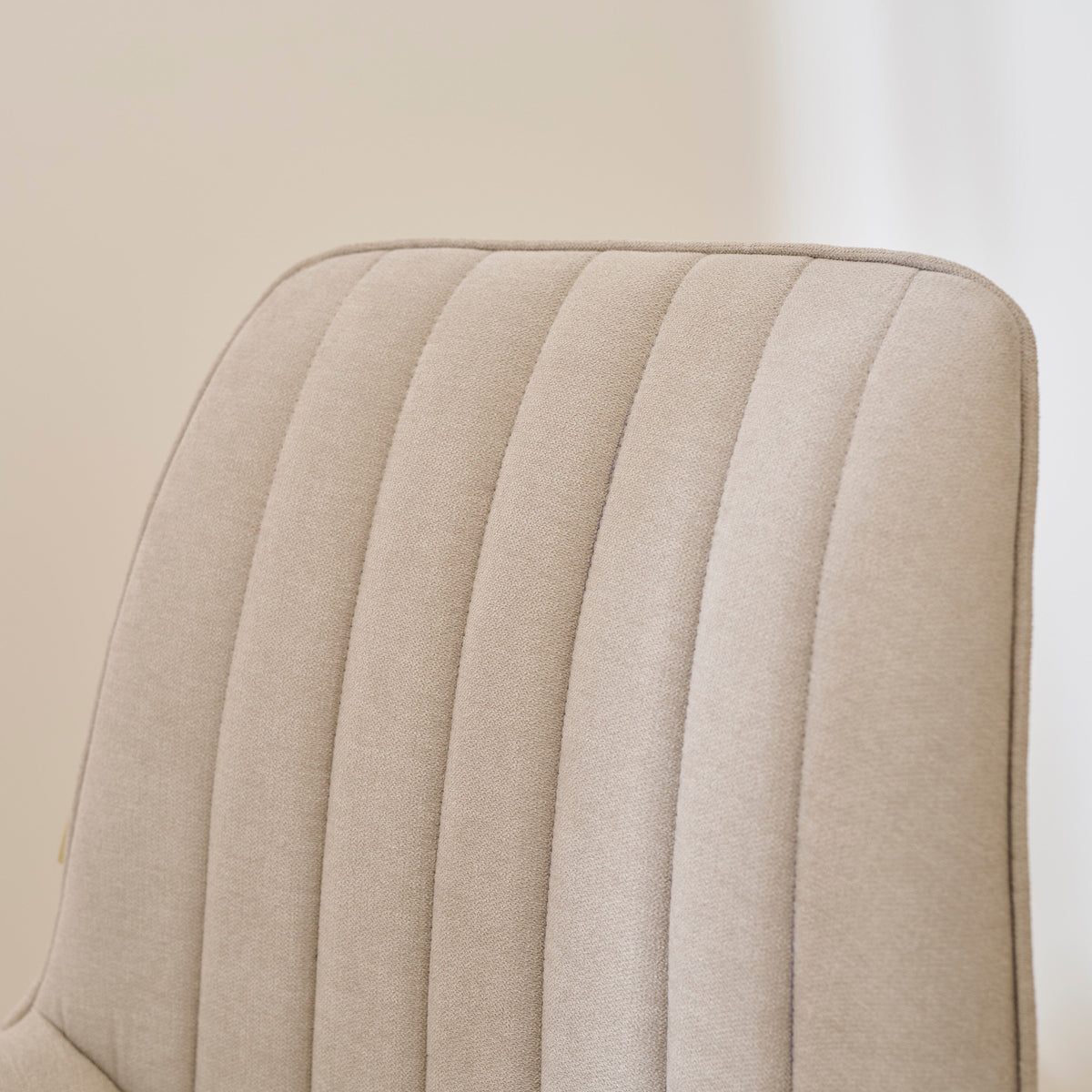 Bella Soft Beige Bar Stool - Whitewash Legs
