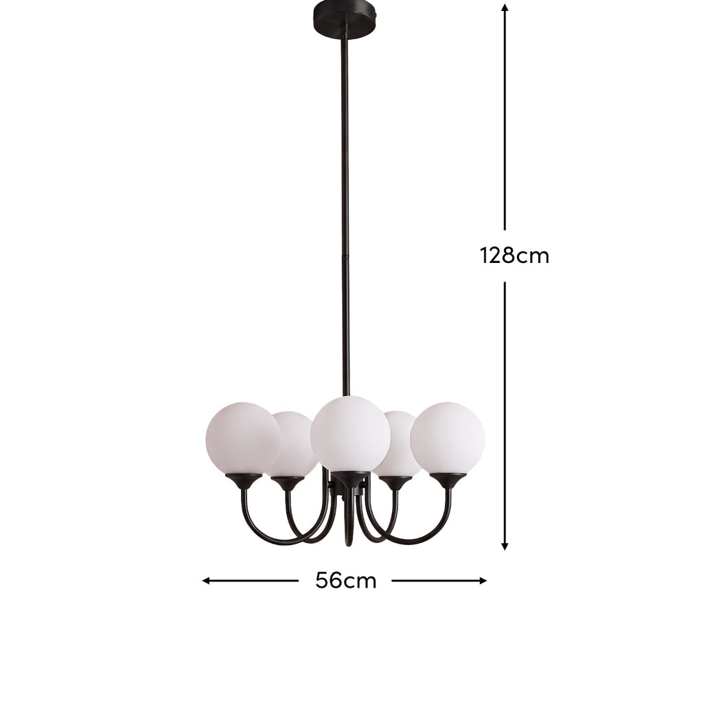 Bexley 50cm 5 Bulb Chandelier - Brushed Bronze