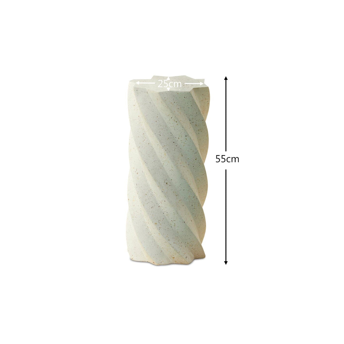 Bianca Concrete Garden Side Table - Pearl Terrazzo
