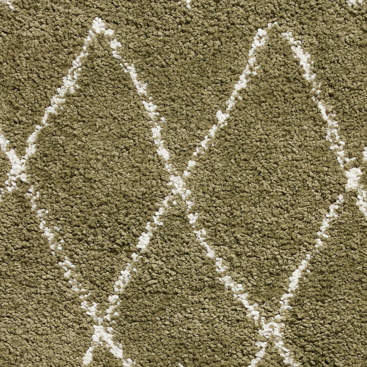 Edie Boho Diamond Shaggy Rug