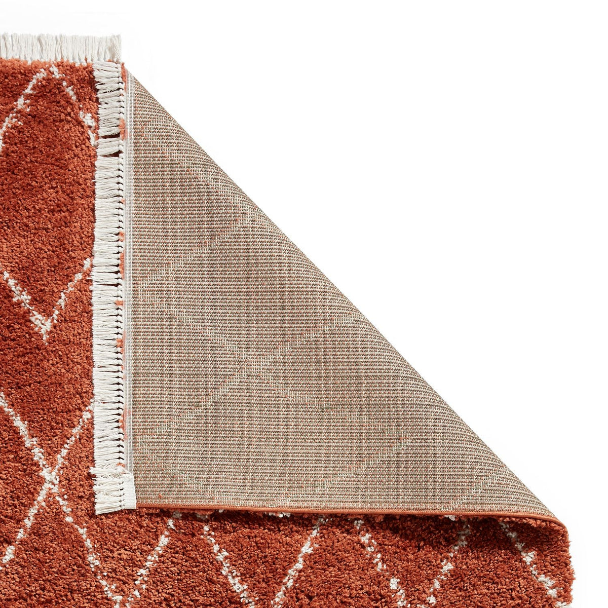 Edie Boho Diamond Shaggy Rug