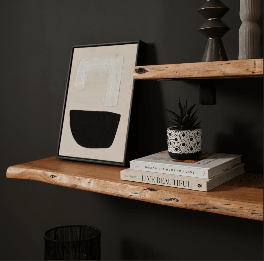 Bosco Natural Acacia Wall Shelf - 100cm
