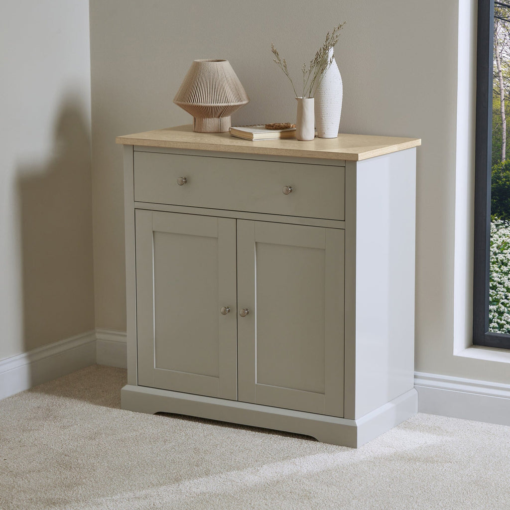 OUTLET - Chatsworth 2 Door Small Sideboard - Linen Grey