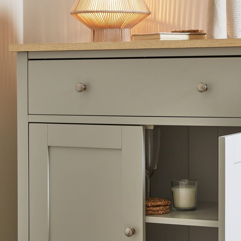 OUTLET - Chatsworth 2 Door Small Sideboard - Linen Grey