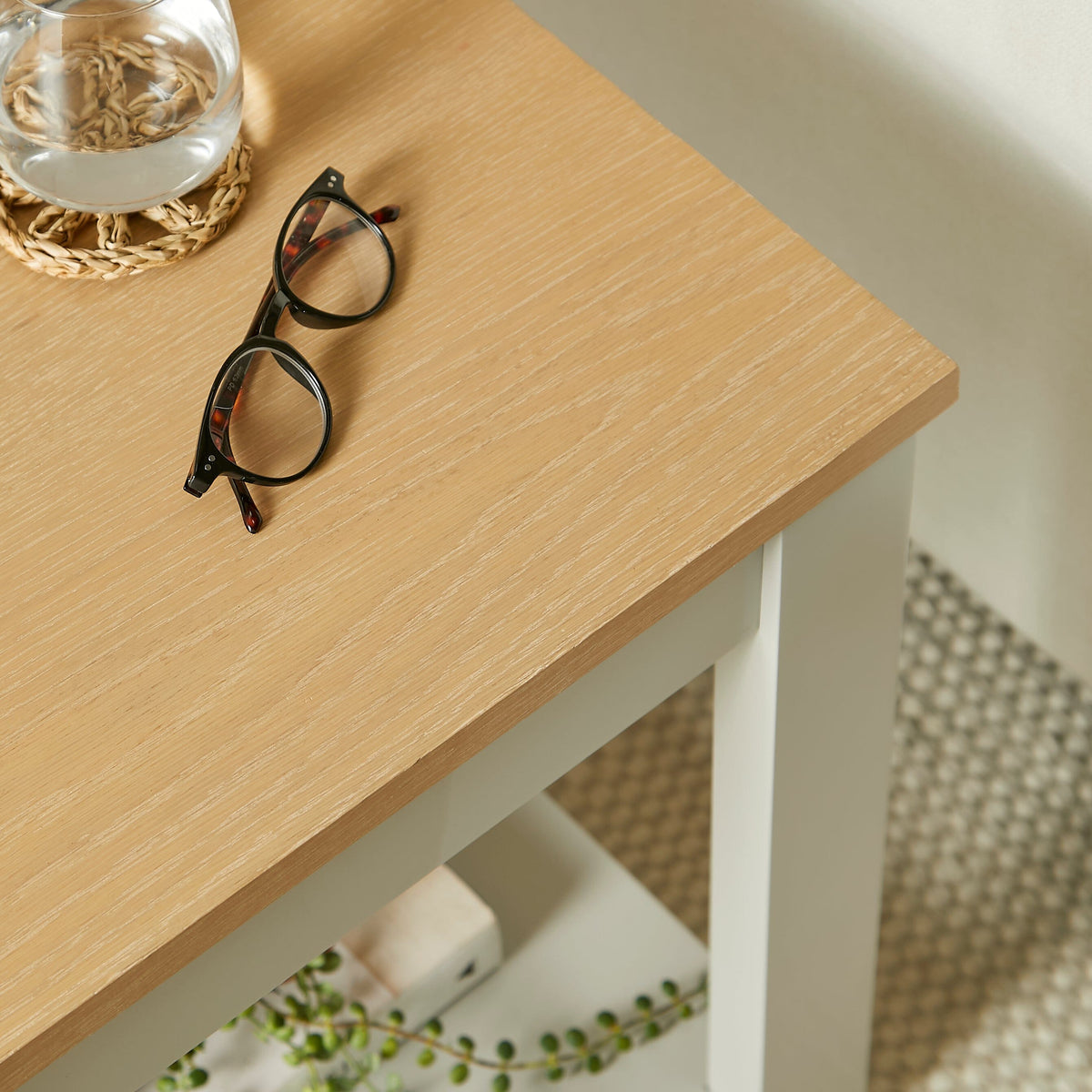 OUTLET - Chatsworth Linen Grey Side Table