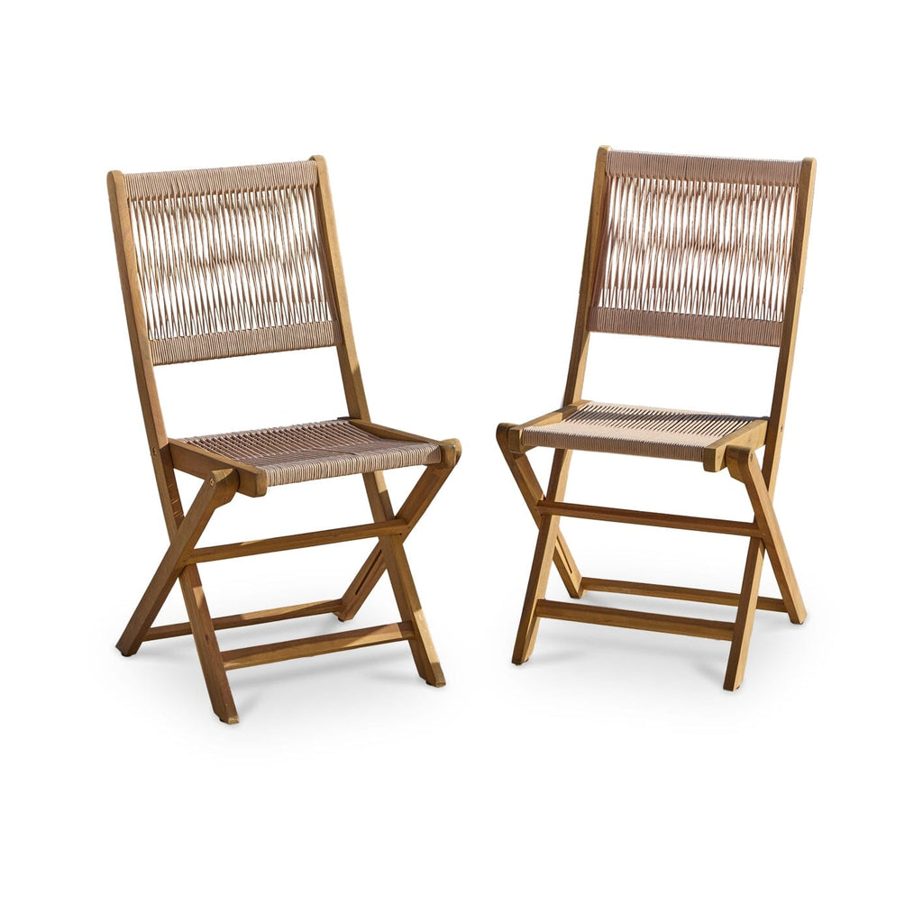 Ashby 6 Seater Wooden Round Garden Dining Set with 6 Cove Rope Chairs & Grey Parasol  - 160cm