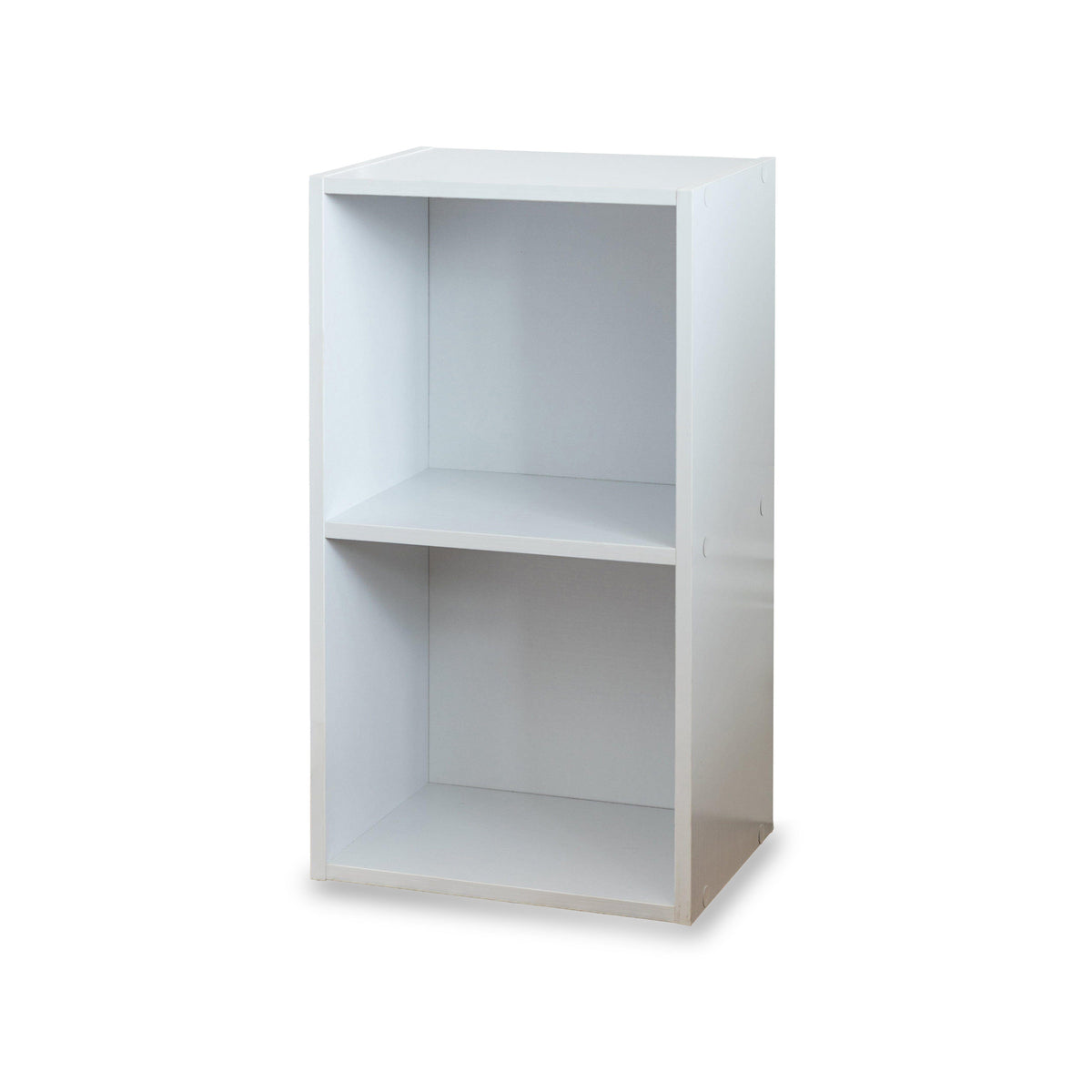 Cara 2 Tier Storage Unit / Chalk White Bookcase
