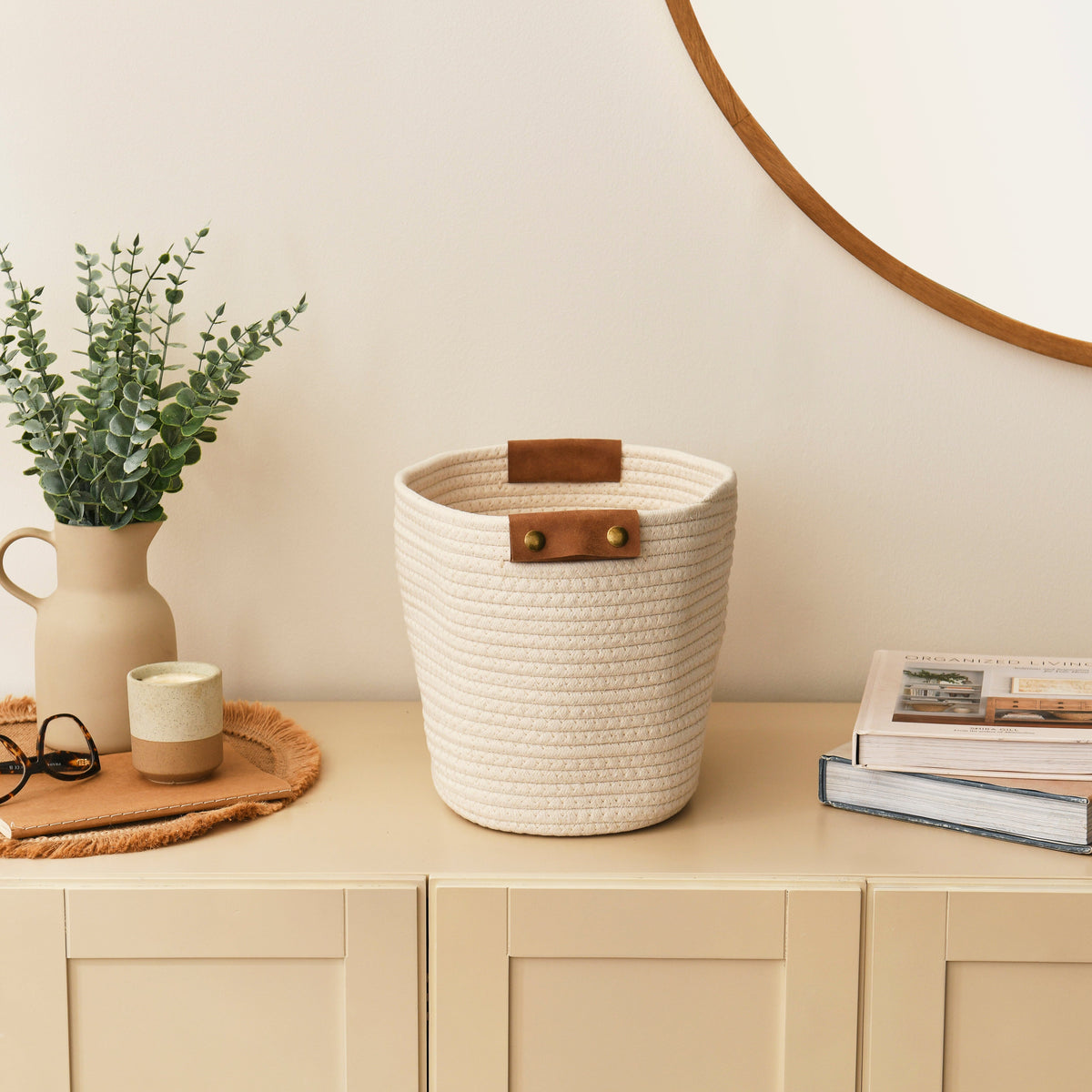 Cara Cotton Cube Storage Box - Small - White