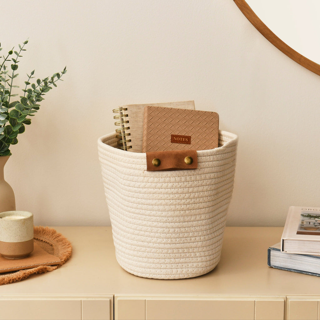 Cara Cotton Cube Storage Box - Small - White