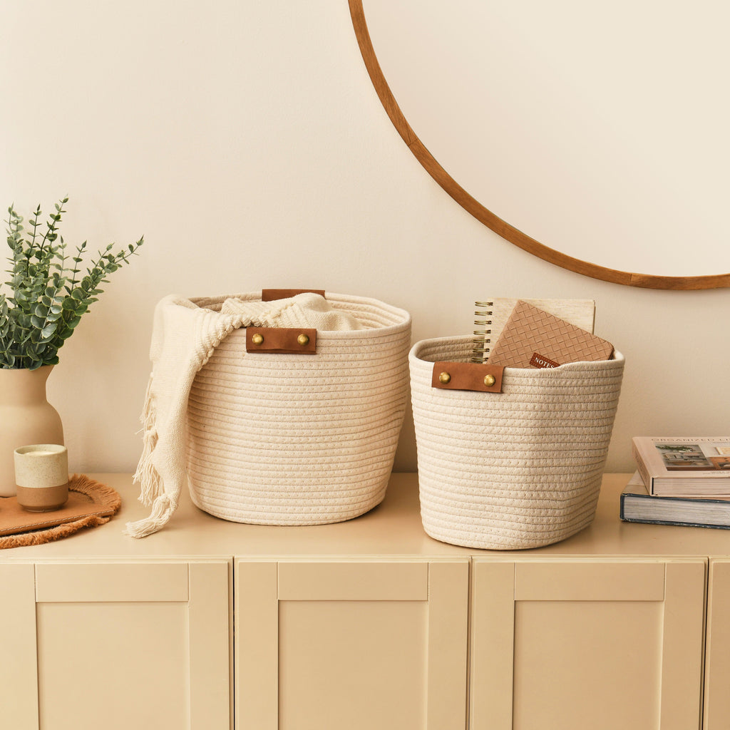 Cara Cotton Cube Storage Box - Small - White