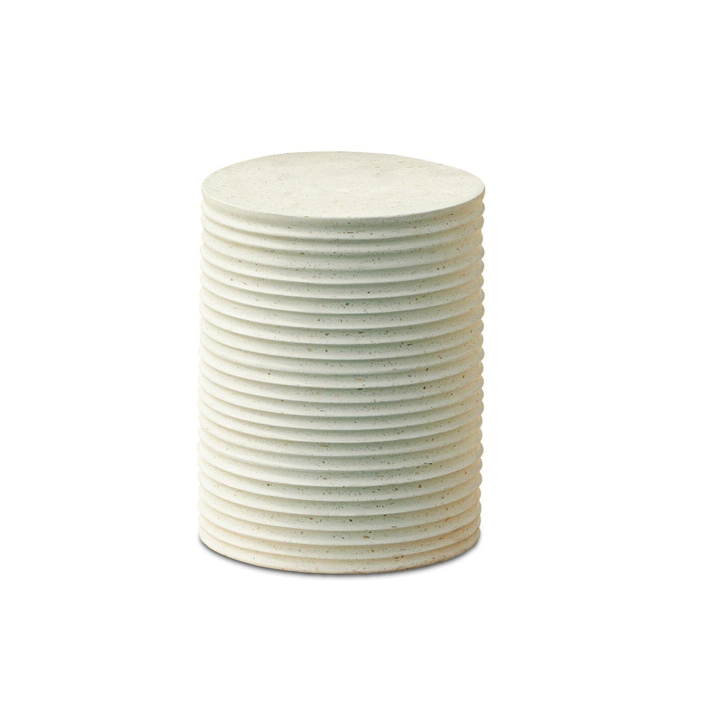Outlet - Carlotta Pearl Terrazzo Round Concrete Side Table
