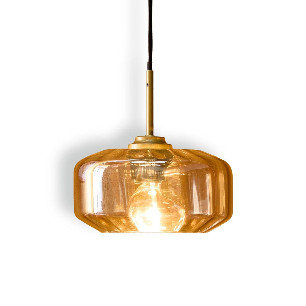 Carrick 22cm Glass Pendant Light - Gold