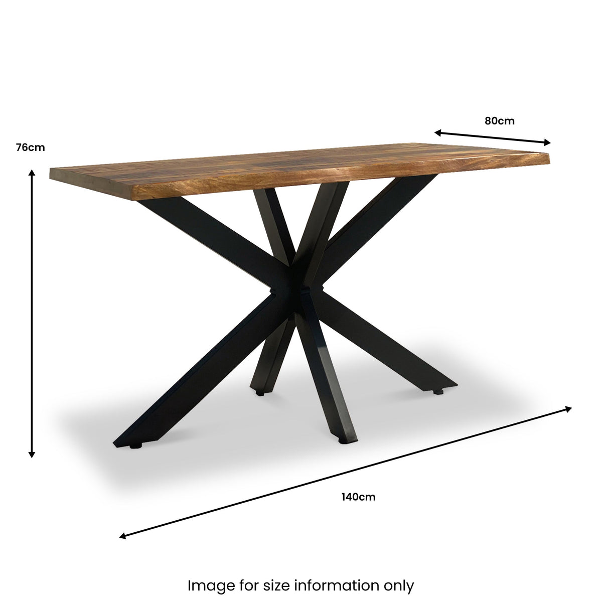Carrow 140cm Mango Wood Dining Table
