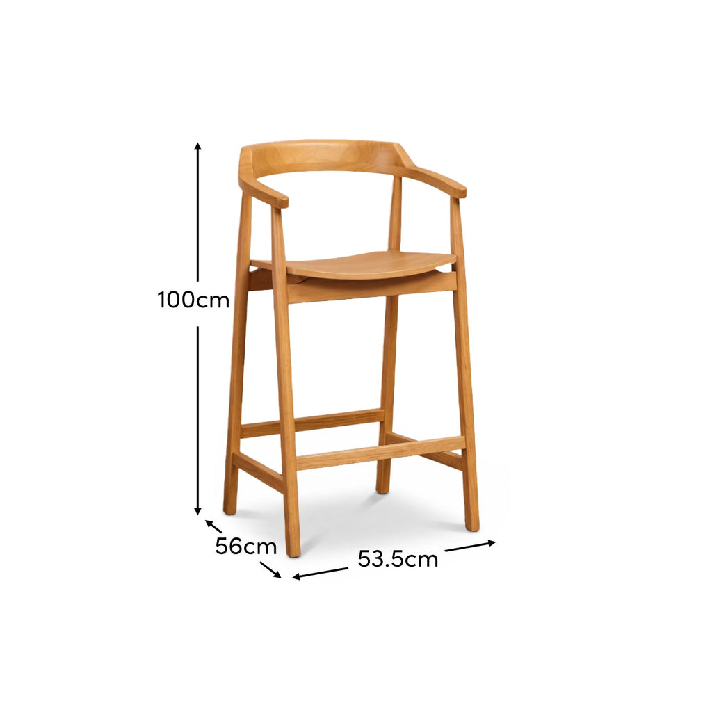 Carter Bar Stool - Pale Oak