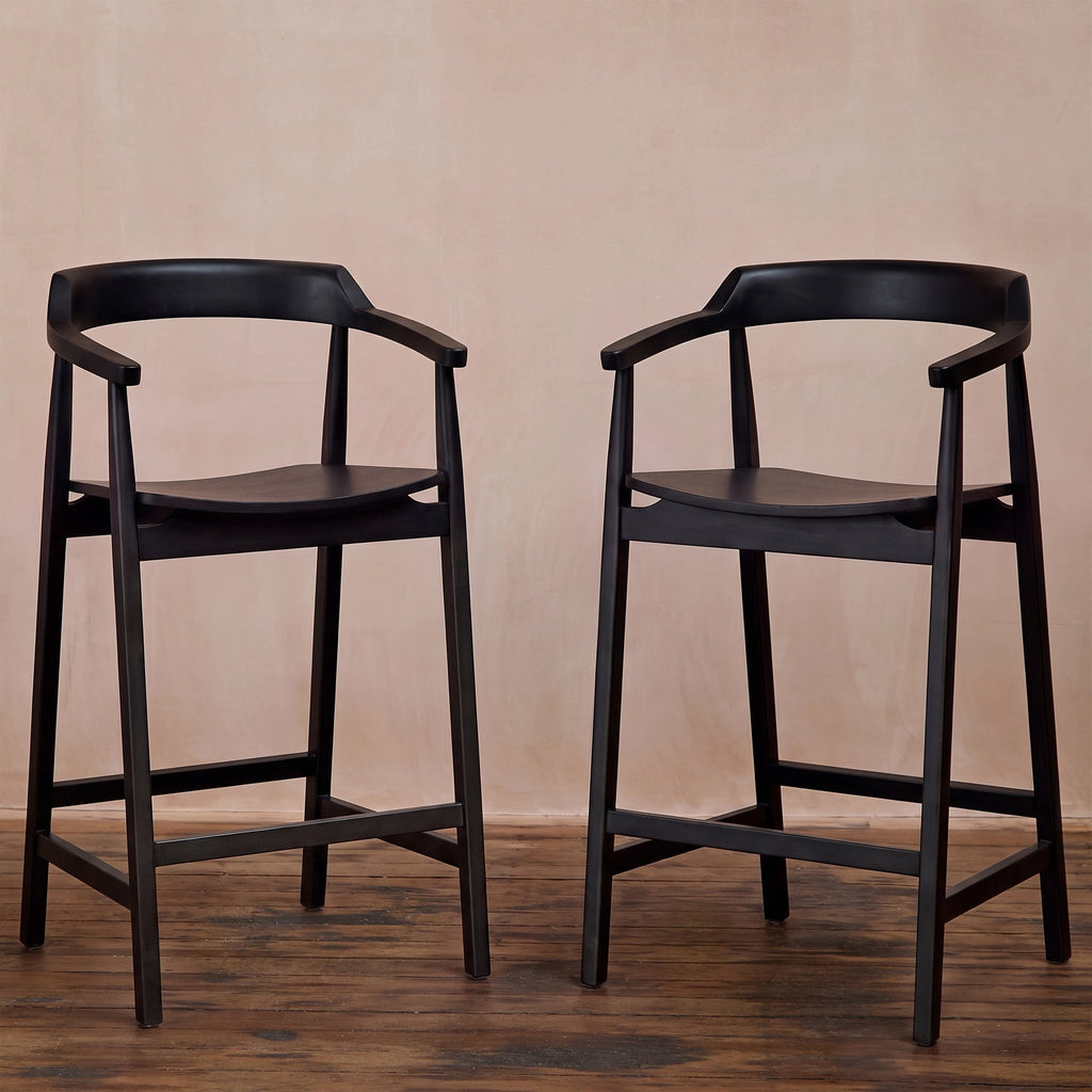 Carter Bar Stool - Black Oak