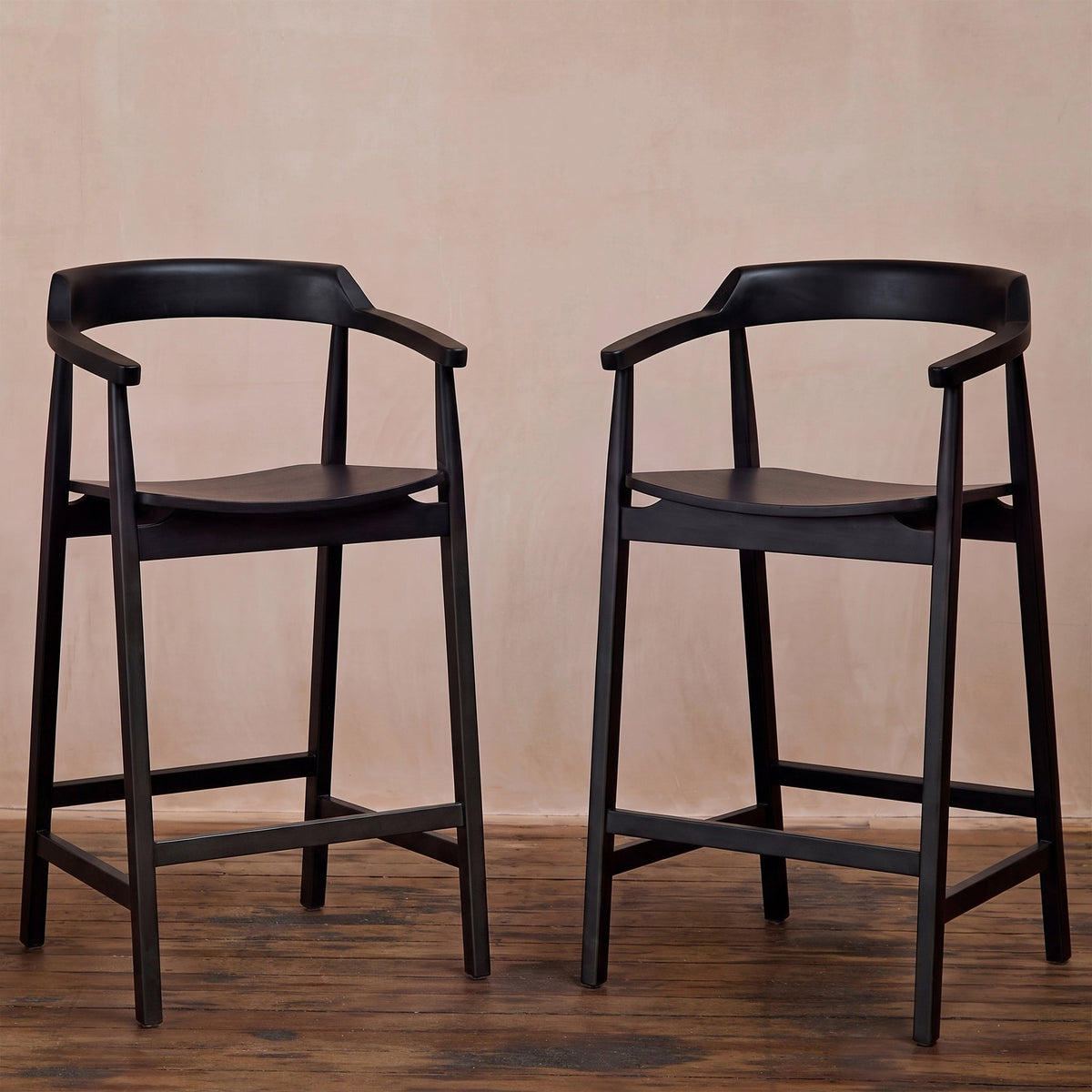 Carter Bar Stool - Black Oak