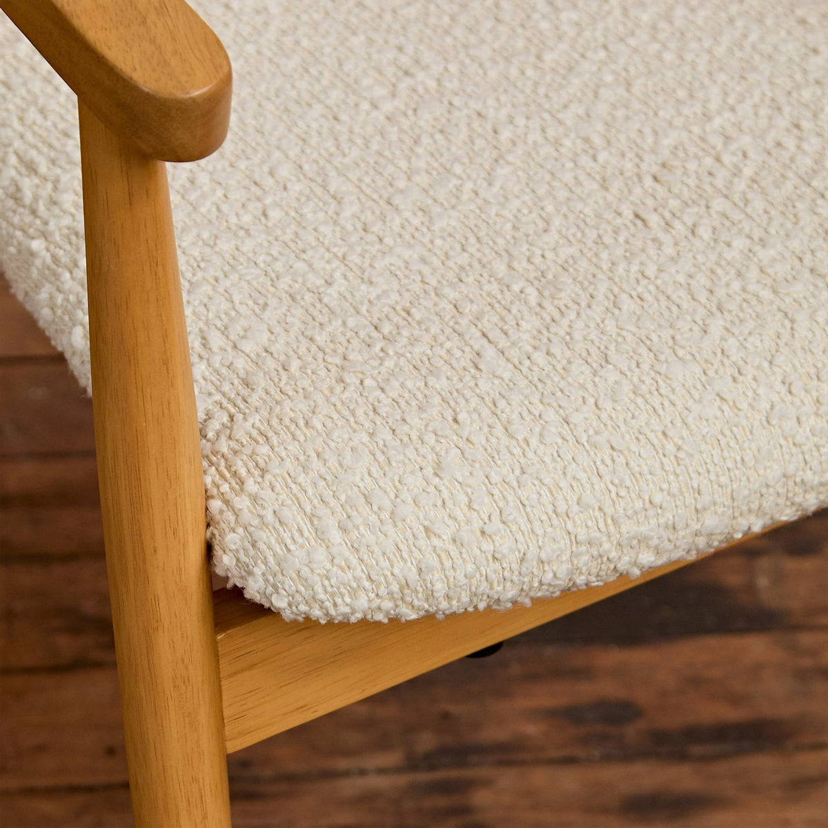 Carter Boucle Bar Stool - Pale Oak Legs